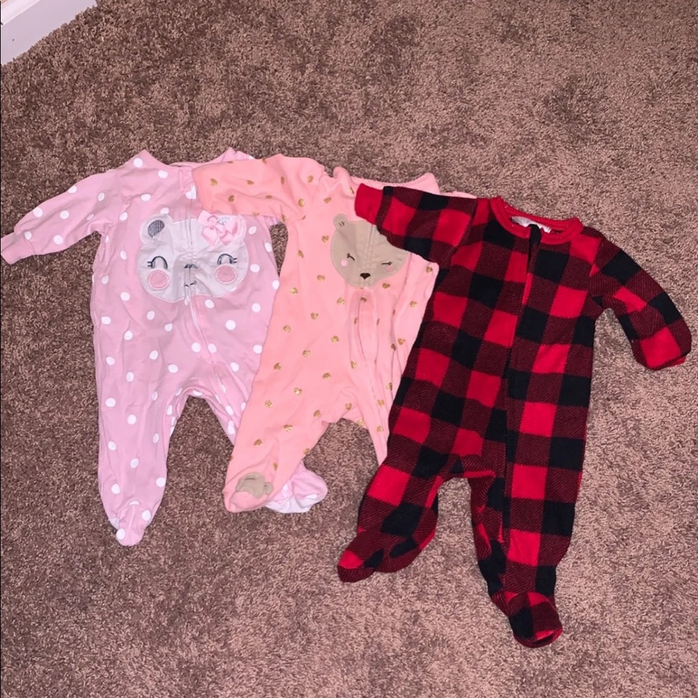 Infant girl sleepers. Size 0-3 month.